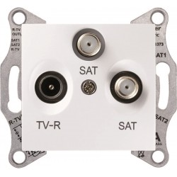 Розетка TV-R-SAT концевая белая SEDNA SDN3501321